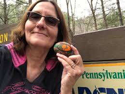 Balanced rock at Trough Creek State Park near Raystown Lake in Pennsylvania