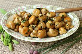 Spruce tip salt is particularly good on potatoes and other root vegetables. Buttery Sauteed Mushrooms With Spruce Tips Kitchen Frau