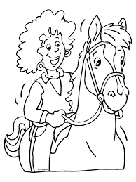 Paarden zijn normaal gesproken wit, zwart, bruin of grijs, maar bij een kleurplaat kan je zelf kiezen welke kleur jouw paard wordt. Kleurplaat Lekker Paardrijden Kleurplaten Nl