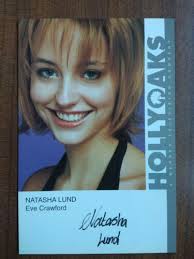 NATASHA LUND *Eve Crawford* HOLLYOAKS PRE-SIGNED AUTOGRAPH FAN CAST PHOTO  CARD