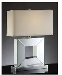 New Traditional Modern Square Mirrored Table Lamp Ebay Mirror Table Lamp Lamp Table Lamp
