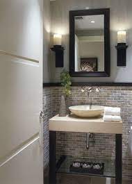 I completed this makeover in 8 weeks and took my powder to the next level! Love The Tiles On The Lower Walls Color Scheme Is Exactly What I Want Modern Powder Rooms Powder Room Design Bathrooms Remodel