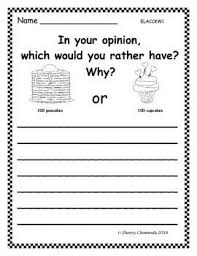 Opinion Writing 100th Day Of School Kindergarten First Grade Second Grade Opinion Wr First Grade Writing Second Grade Writing Prompts Second Grade Writing