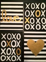 Black And Gold Wall Art Canvas Black White Gold Urban Love Artwork Group Of 4 8 X10 Canvases By Anchorsandmore On Etsy Https Www Etsy Com L Bedroom Art Diy Canvas Black Gold Bedroom