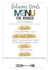 Food Ideas For Wonder By Rj Palacio Book Club Food Book Club Books Book Club