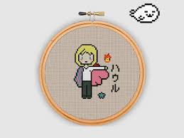 Diy 5d diamond full drill painting by number kits full round drill square rhinestone diamond dotz picture embroidery cross stitch gem kits art craft for christmas gift,11.81x15.75inch(santa claus) 5.0 out of 5 stars 1 Howl S Moving Castle Chibi Howl And Calcifer Cute Etsy Anime Cross Stitch Cross Stitch Art Howls Moving Castle Cross Stitch