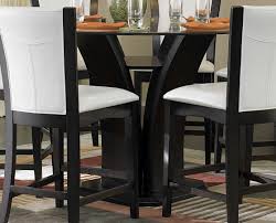 Homelegance Daisy Round Counter Height Table Glass Top 710 36rd At Homelement Com Counter Height Chairs Counter Height Dining Sets Round Counter Height Table