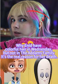 Enid's Colorful Hair in Wednesday Explained