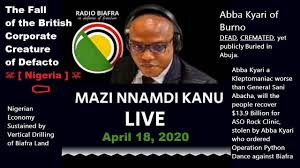 Nnamdi kanu, the leader of the indigenous people of biafra, has mocked former head of state, gen. Mazi Nnamdi Kanu Live Broadcast Today Biafra News Nnamdi Kanu Abba Kyari Death 04 18 2020 Youtube