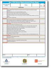 What are truck inspection checklists. Hgv Driver Walk Around Check Sheet Health And Safety Authority