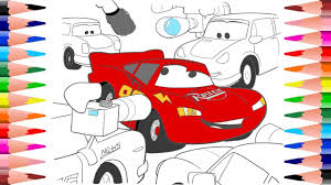 Lightening mcqueen is the fastest race car in the animated disney pixar movie cars. Coloring Disney Cars Coloring Pages Lightning Mcqueen Interview With Lightning Mcqueen Disney Cars Youtube