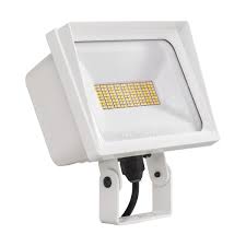 Lithonia Lighting Qte Led P3 40k 120 Yk Wh M6 Matte White 4000k Contractor Select Single Light 8 Wide Led Outdoor Single Head Flood Light With Yoke Mount 6750 Lumens Lightingdirect Com