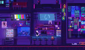 Galaxxy Idols Bg The Lounge By Nanocanyon On Newgrounds Pixel Art Background Anime Pixel Art Cool Pixel Art
