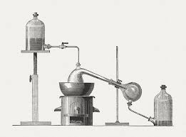How To Set Up Distillation Apparatus In 2020 Wood Engraving Distillation Apparatus Poster Prints