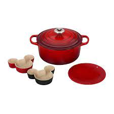 #1 where is le creuset made? This Le Creuset 5 Piece Mickey Mouse Cookware Is Ideal For Disney Fans