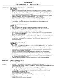 We've identified 10 cities where the typical salary for an entry level financial analyst job is above the national average. Junior Financial Analyst Resume Samples Velvet Jobs
