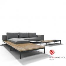 Graceful arches and the tightly woven design give these furnishings casual flair. Gloster Outdoor Lounge Grid Mobelwerk Wien