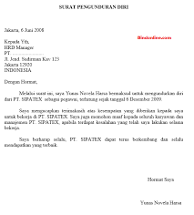 Contoh surat pengunduran diri ini dapat kamu gunakan untuk memberikan kesan dan alasan yang baik, serta tetap menghormati atasan untuk pada umumnya surat pengunduran diri serupa dengan surat lamaran kerja. Pengertian Dan Contoh Surat Pengunduran Diri Kerja Berbagai Alasan