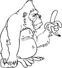 Color gorilla coloring page yourself and with your kids. Gorilla Only Has One Banana Page To Coloring Coloring Page Download Print Online Coloring Pages For Free Color Nimbus