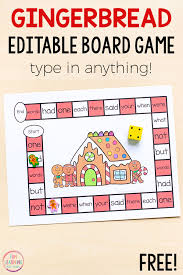 Finding fun math board games ideas to try out with your students or kids can be tricky. Editable Gingerbread Board Game