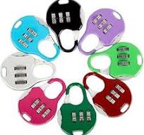 3 Digit Combinations Padlock The Safe Cipher Lock Resettable Code Lock, Color Locks (8 Pack)