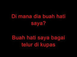 Di mana dia, buah hati saya?buah hati saya bagai telur dikupasdi mana dia, buah hati saya?buah hati saya bagai telur dikupaschan mali chan, chan mali chanchan mali chan, ketipung payung. Chan Mali Chan Song Youtube