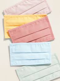 Variety 5 Pack Of Triple Layer Cloth Pleated Face Masks For Kids Old Navy In 2020 Face Masks For Kids Mask For Kids Face Mask