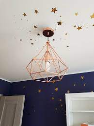 Starlight Golden Stickers Stars And Blue Wall Heaven In Children S Room Baby Room Decor Girl Room Star Bedroom