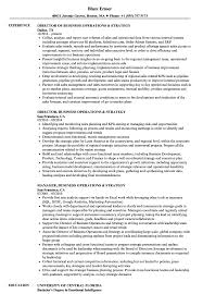 business operations & strategy resume