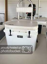 Yeti 50 With Grab Bar Built By East Cape Skiffs 350 Comes With Seat Cushion And Hardware To Mount It Minor Scratches Otherwis Cooler Seat Grab Bars Seating