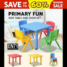 Keezi Kids Table And Chairs Set Study Desk Children Furniture Plastic Chair Toys Kids Table And Chairs Kid Table Table And Chair Sets
