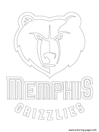 Download transparent memphis grizzlies logo png for free on pngkey.com. Memphis Grizzlies Logo Nba Sport Coloring Pages Printable