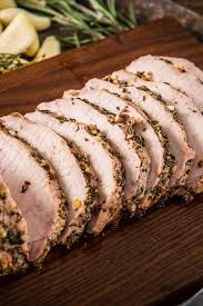 Combine all of the mustard sauce ingredients and rub onto your pork tenderloin. Pork Tenderloin With Garlic And Herb Traeger Grills Pork Garlic Pork Tenderloin Recipe Pork Roast