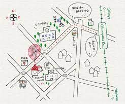 地図のイラスト応用編 手書き地図 地図 手帳 イラスト