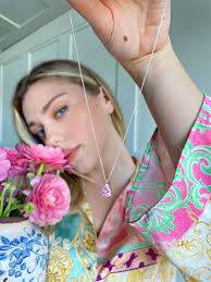 Rose Birthstone Jewelry, Hi Barbie Jewelry, Pink Inspo Birthstone Necklace  For Girls, Summer Necklace, Silver/Rose/Gold Variations