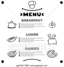 New users enjoy 60% off. Vector Art Hand Drawn Menu For Cafe With Breakfast Lunch Dinner Inscriptions Template Design Eps Clipart Gg105511069 Gograph