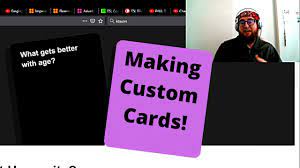 The cards are all black and white, but if you can convince them to use the color printer for no additional cost, you'll get a much nicer result. Playingcards Io Cards Against Humanity And Making Custom Cards Cvqts 3 Youtube
