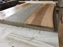 Table Top Concrete And Wood Etsy In 2020 Concrete Furniture Concrete Table Concrete Dining Table