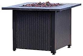 Fire pits and outdoor fireplaces are an incredibly useful addition to your outdoor living area. Plow Hearth 13911 Wicker Propane Gas Fire Pit 30 Square X 24 Buy Online In Angola At Angola Desertcart Com Productid 87473987