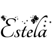 Vinilos Para Paredes Infantiles Con Nombre Estela Estrellas Y Mariposas