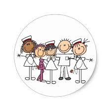 Nurses Week T Shirts And Gifts Classic Round Sticker Zazzle Com Nurse Drawing Nurse Art Stick Figure Drawing