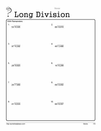Introduction to long division with remainders. Long Division With Remainders Worksheets