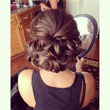 Bridal Hair Wedding Hair Low Curled Bun Full Bun Brunette Hair Curled Updo Wedding Hairstyle Hair Styles Wedding Hairstyles Updo Wedding Hairstyles