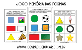 Jogo pedagógico educativo carlu passa formas geométricas 8 peças. Educacao Infantil Jogo Memoria Das Formas Blog Espaco Educar
