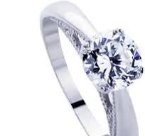 Rhodium Plated Sterling Silver Wedding Ring Round CZ Classic ...