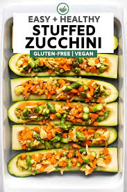 Vegetable Stuffed Zucchini Vegan Healthy From My Bowl Recipe Good Healthy Recipes Vegan Recipes Healthy Gluten Free Recipes Easy