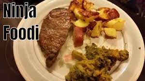 Ninja Foodi New York Strip Steaks And Roasted Red Potatoes Together Ny Strip Steak Recipes Ny Strip Recipe Main Dish Recipes