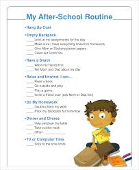 after school schedule templates 10 free samples examples