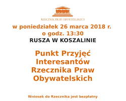 Zadania i możliwości rzecznika praw obywatelskich. Rzecznik Praw Obywatelskich Zaprasza Serwis Urzedu Miejskiego W Koszalinie
