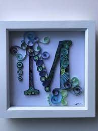 Quilling is a lovely craft, full of detail and precision. Quilled Letter M Quilling Letters Paper Quilling Designs Quilling Paper Craft